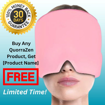 Soft and stretchable material of the QuorraZen™ migraine relief cap close-up.